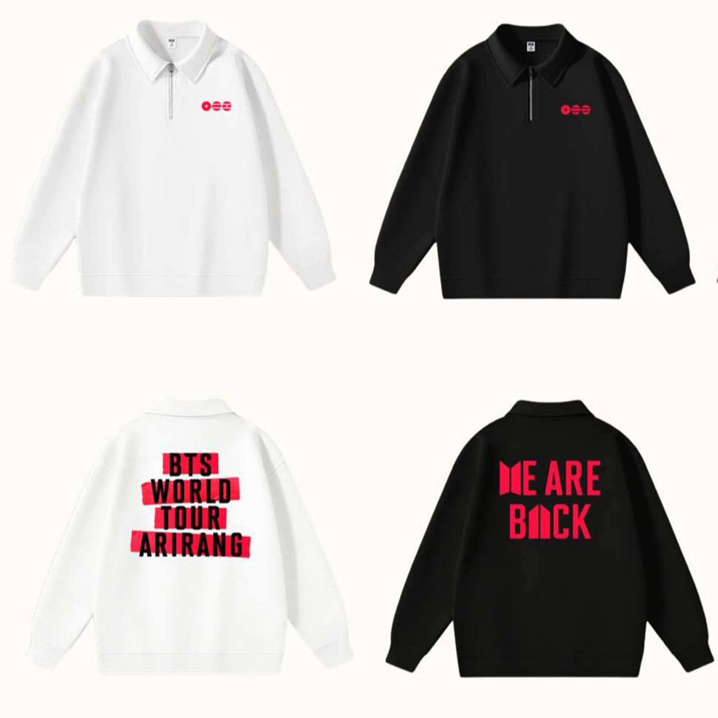 Official BTS Arirang Quarter-Zip Sweatshirt - 