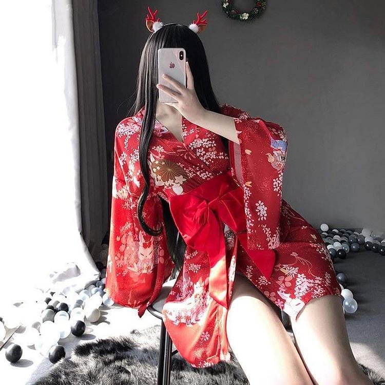 Japanese Style Kimono Cosplay Uniform Pajamas SP200