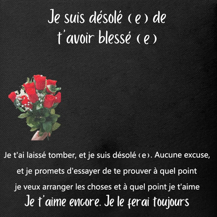 Carte d'Excuses Roses Pour Couple Jessemade FR