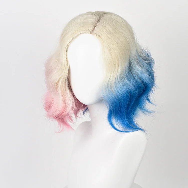 Wednesday Enid Sinclair Blonde Gradient Pink Blue Cosplay Wig SP19154