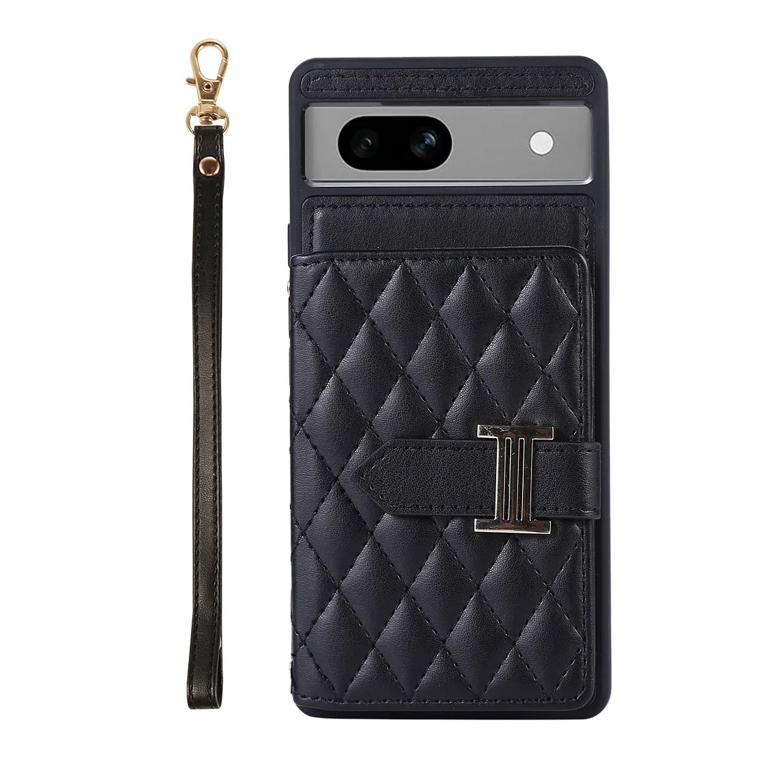 Luxury Crossbody Leather Phone Case With 3 Cards Wallet,Kickstand,Wrist Strap And Detachable Lanyard For Google Pixel 6A/7/7A/7 Pro