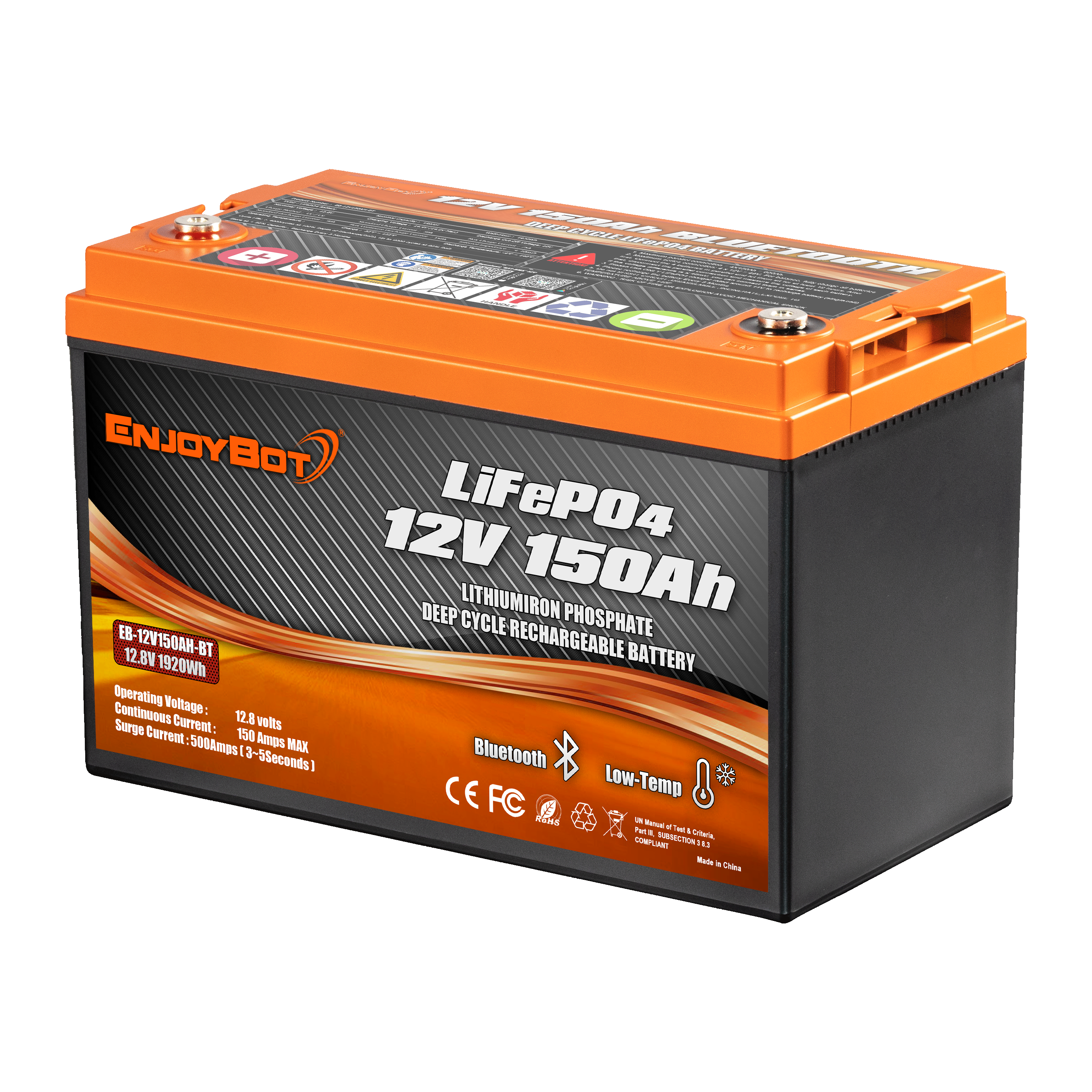 12V 150Ah Enjoybot LiFePO4 Lithium Battery | Deep Cycle