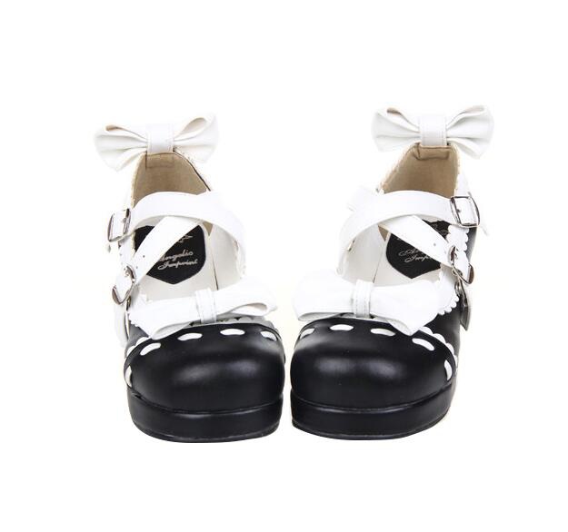 TAAFO Woman Girl Shoes Lady Mid Heels Pumps Women Princess Dress Party Shoes 4.5cm 34-47
