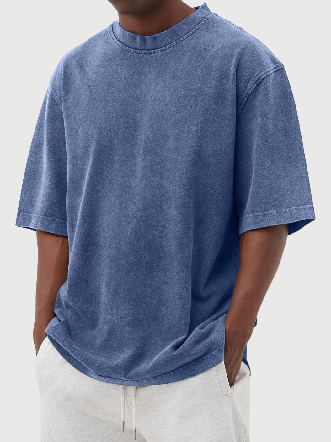 Aazon.co: En's Oversized Cotton T-Shirts Loose Fit Vintage Washed Tee Unisex Short Sleeve