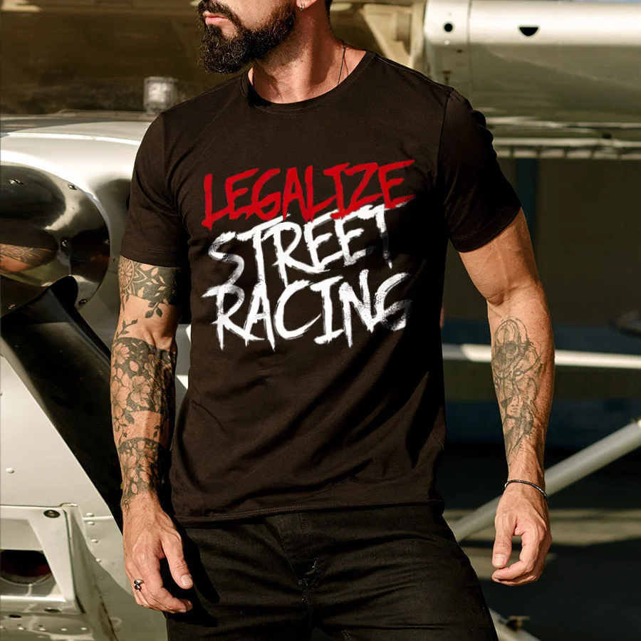 Legalize Street Racing Printed Men's T-shirt - Devcarry
