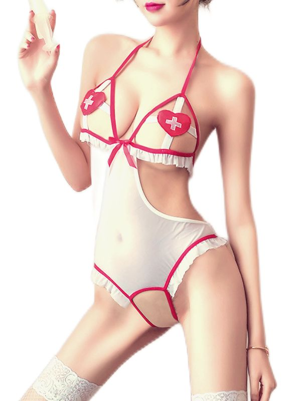 One Size Sexy Lingerie Nurse Costume - Rose Toy