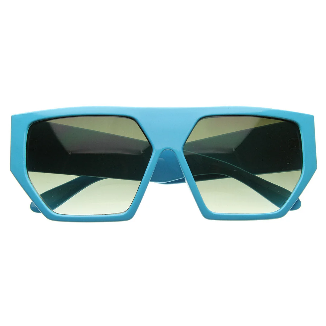 New Geometric Shades Funky-Futuristic Flat Top Retro Inspired glasses