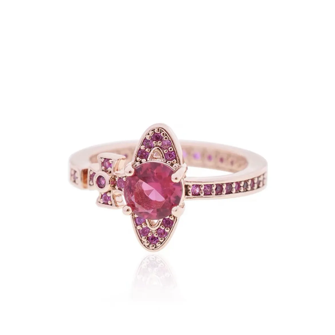 Vivienne Westwood Multi Color Diamond Saturn Ring