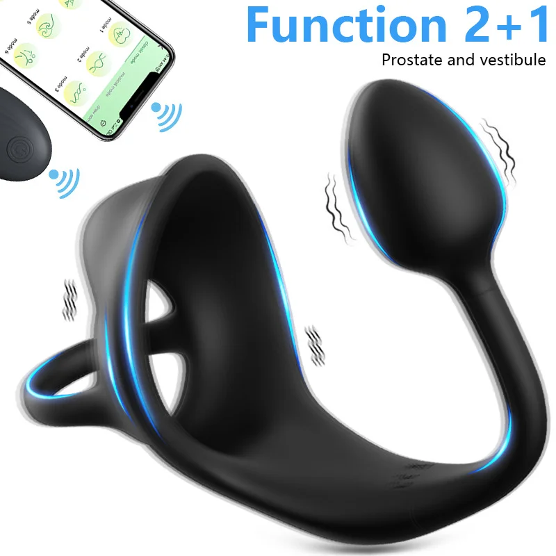 Remote Control 2-in-1 Cock Ring & Anal Vibrator Rosetoy Official