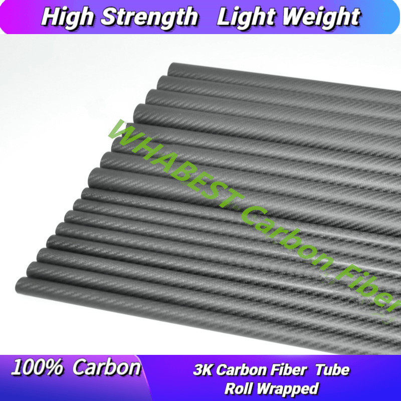 OD 21mm 22mm 23mm 24mm 25mm 26mm 27mm 28mm 29mm 30mm X 1000MM 100% Roll Wrapped Carbon Fiber Tube 3K Tubing/Poles Glossy/Matte