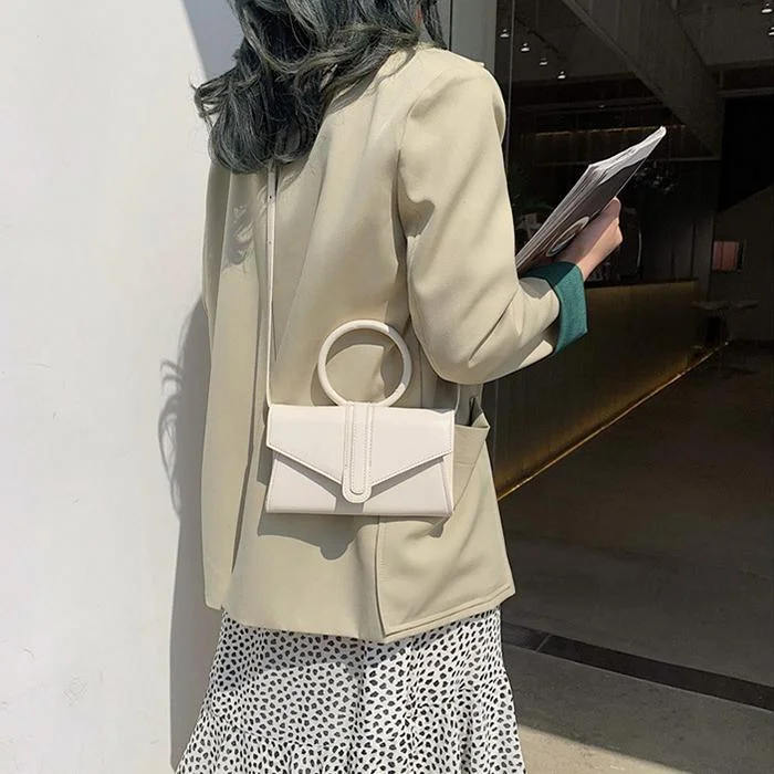 Fashion Simple Solid Messenger Handbag