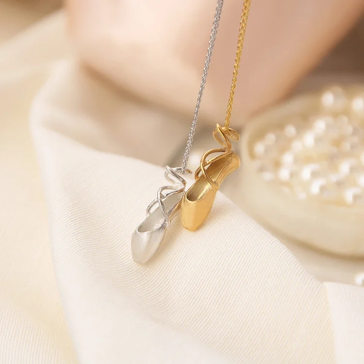 Simple Ballet Shoes Necklace