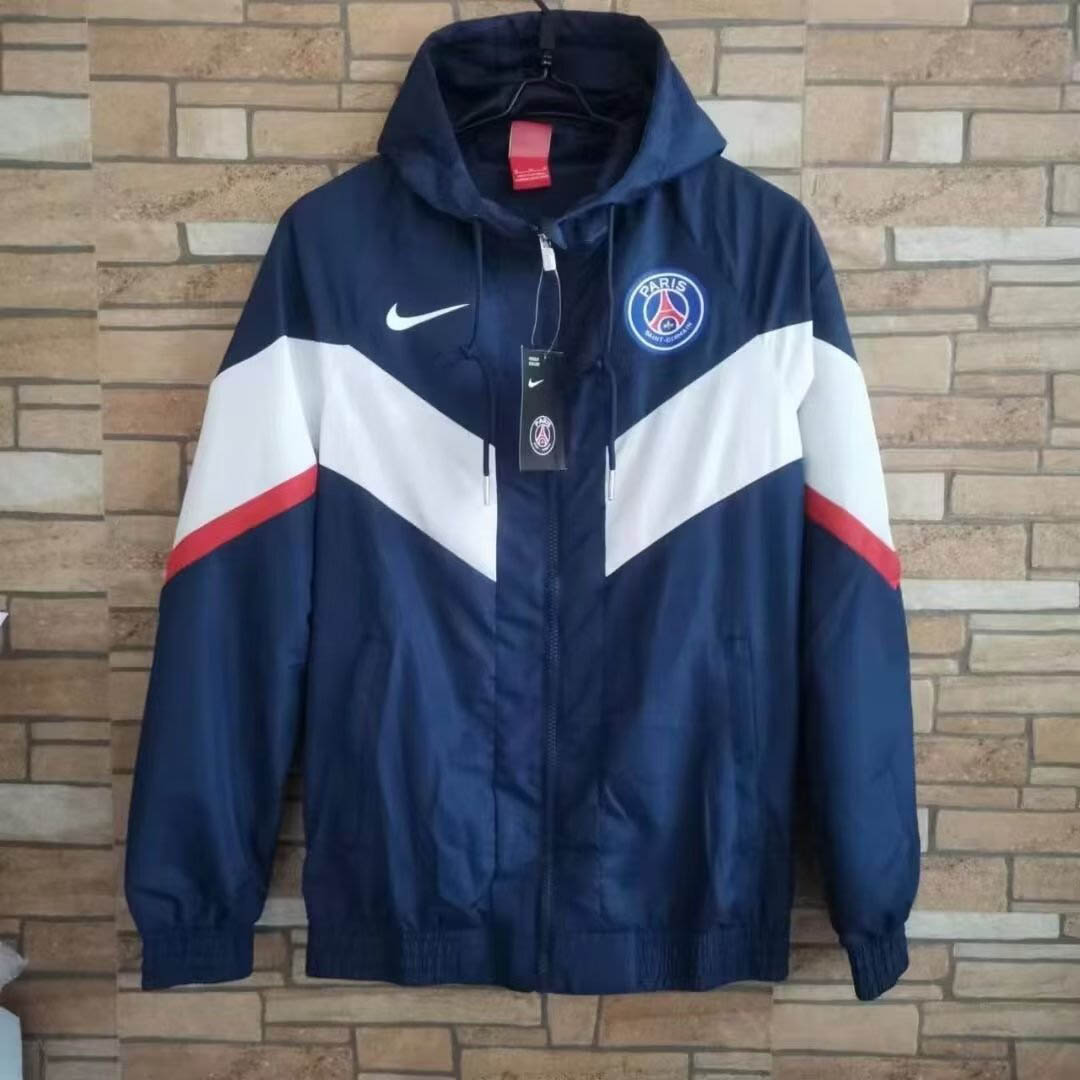 2022 2023 PSG Windbreaker Blue And White