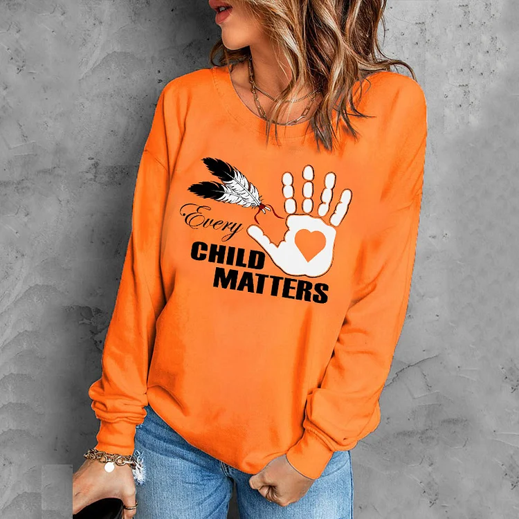 Orange Pullover Sweatshirt