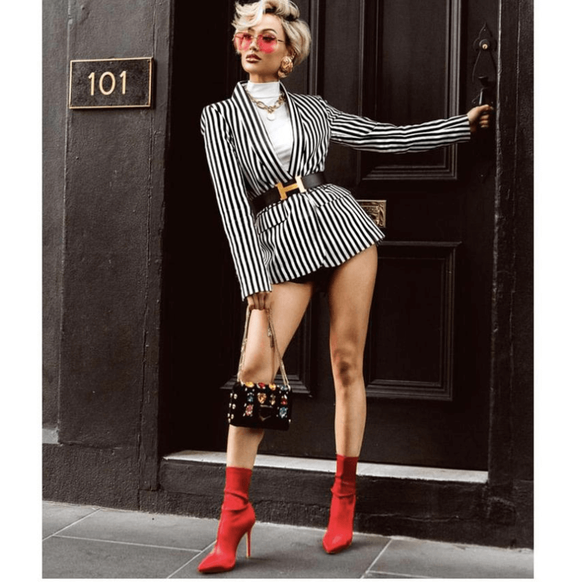VCSHOES High Heel Pointed Toe Sock Calf Boots