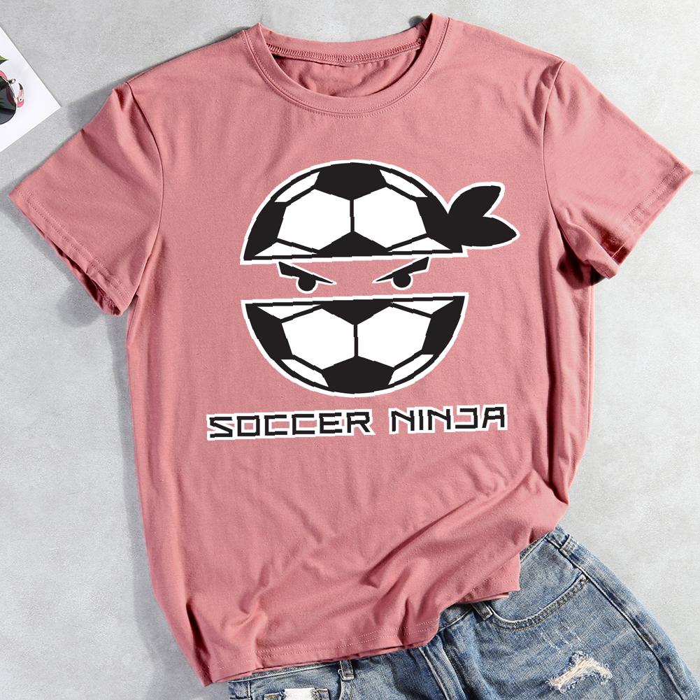 Soccer Ninca Round Neck T-shirt-0019463-Guru-buzz