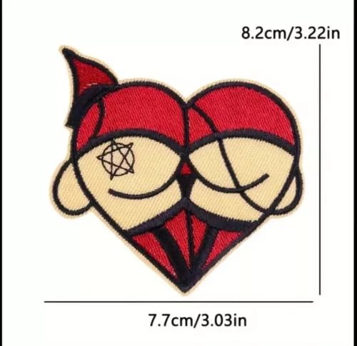 pornhint Pornhint Booty Heart Love Butt Ass Lover Devil Demon Patch Iron On Embroidered New