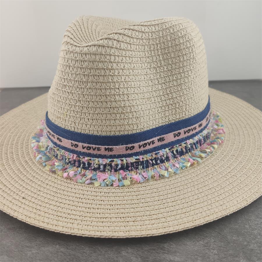 Love Hat Cream Panama Hat Beach Womens Summer Caps Sombrero Female