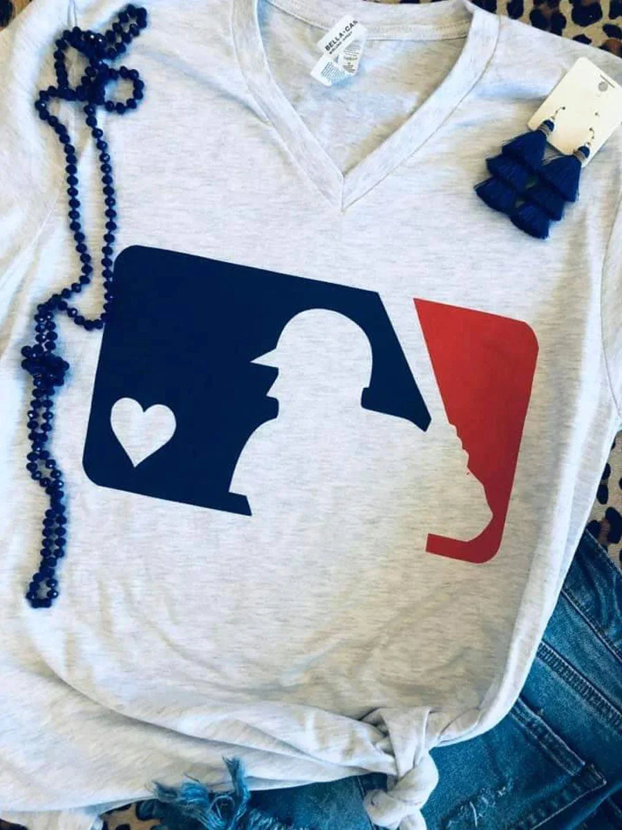 V-Neck Baseball T-Shirt