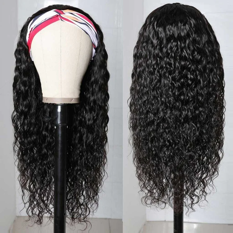 Secure & Easy to Handle Water Wave Headband Wig