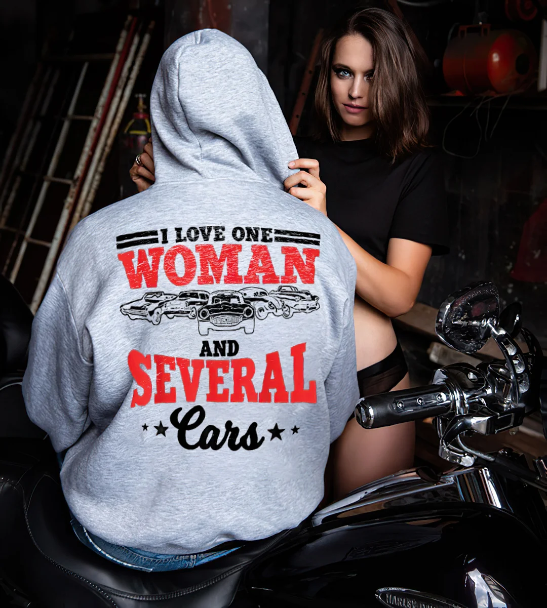 Woman And Several Printed Hoodie - Devcarry