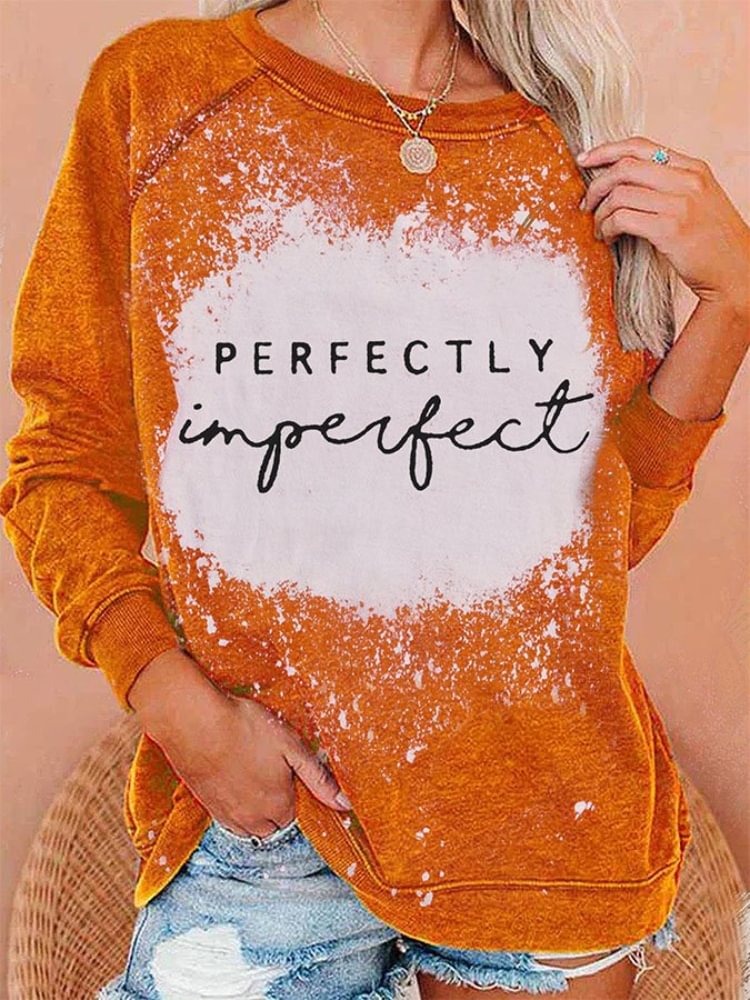 Fashion Tie Dye Perfecty Print Crew Neck Long Sleeve Sweatshirt