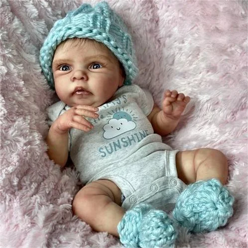 [New Series!] 20" The Look Real Newborn Baby Girl Named Elizabeth Cloth Body Reborn Baby Doll,Play with Children