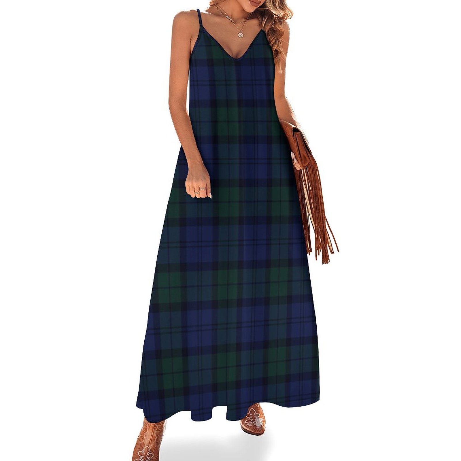 slim fit dress slacks Sweet Plaid Maxi Dress, Darling Spring & Summer Dresses from Spool 72 main image 0