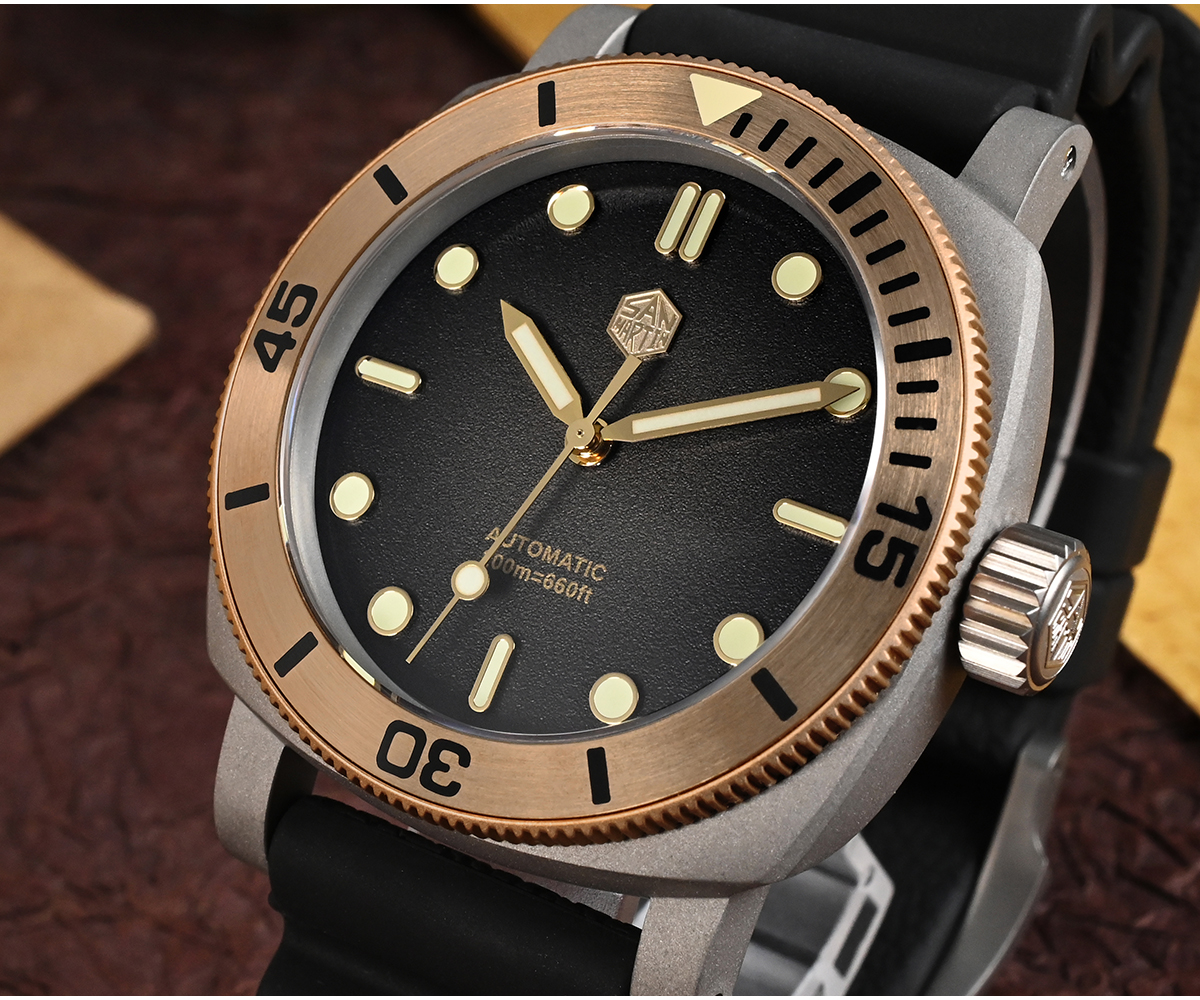 SN0125T —— Bronze Bezel Titanium Diver WatchSan Martin Watch San Martin Official Authorized StoreSan Martin Watches