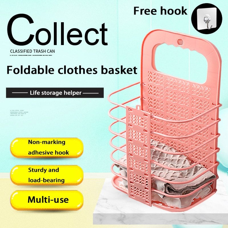 View of Folding wall-mounted non-perforated storage baskets