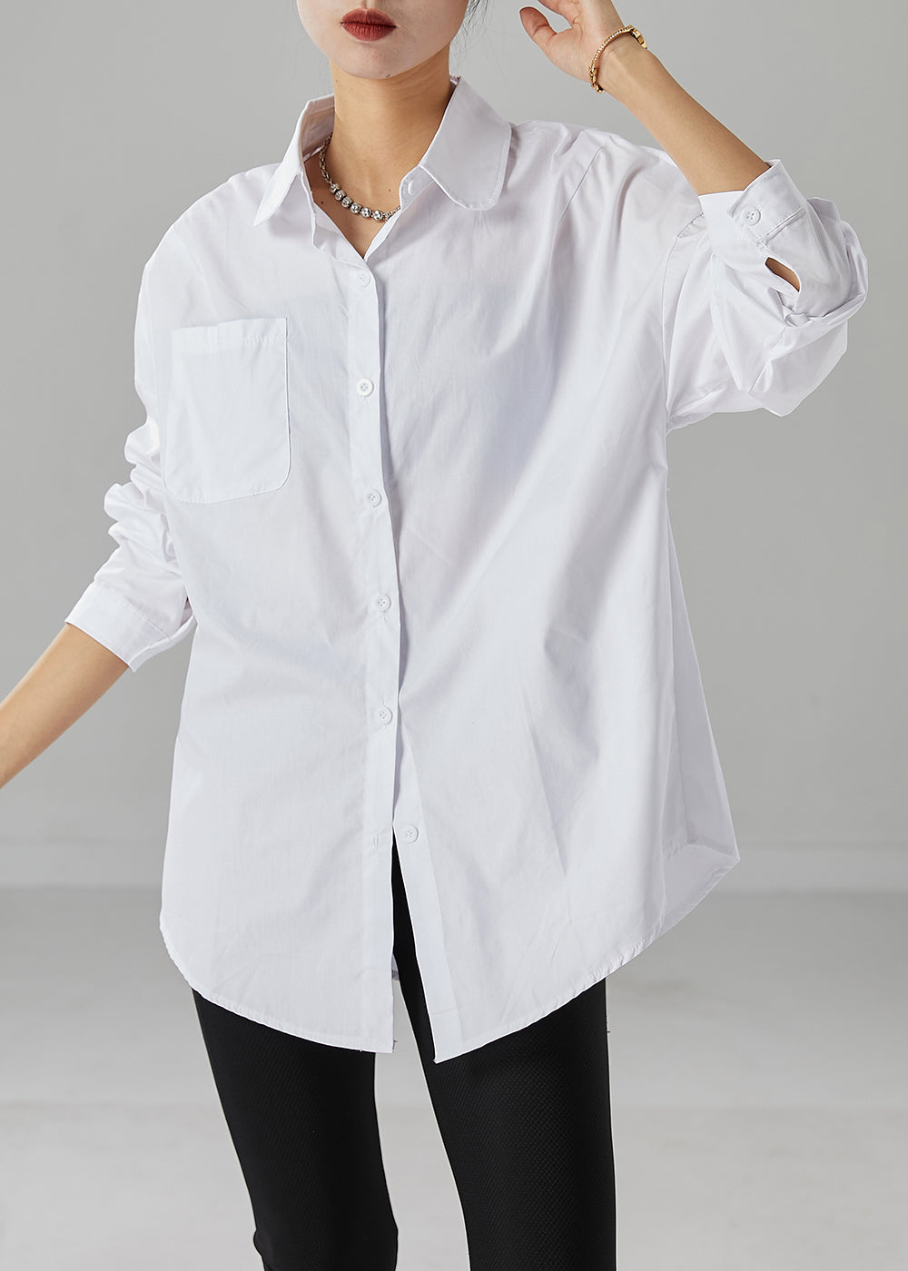 Simple White Oversized Cotton Tank Summer