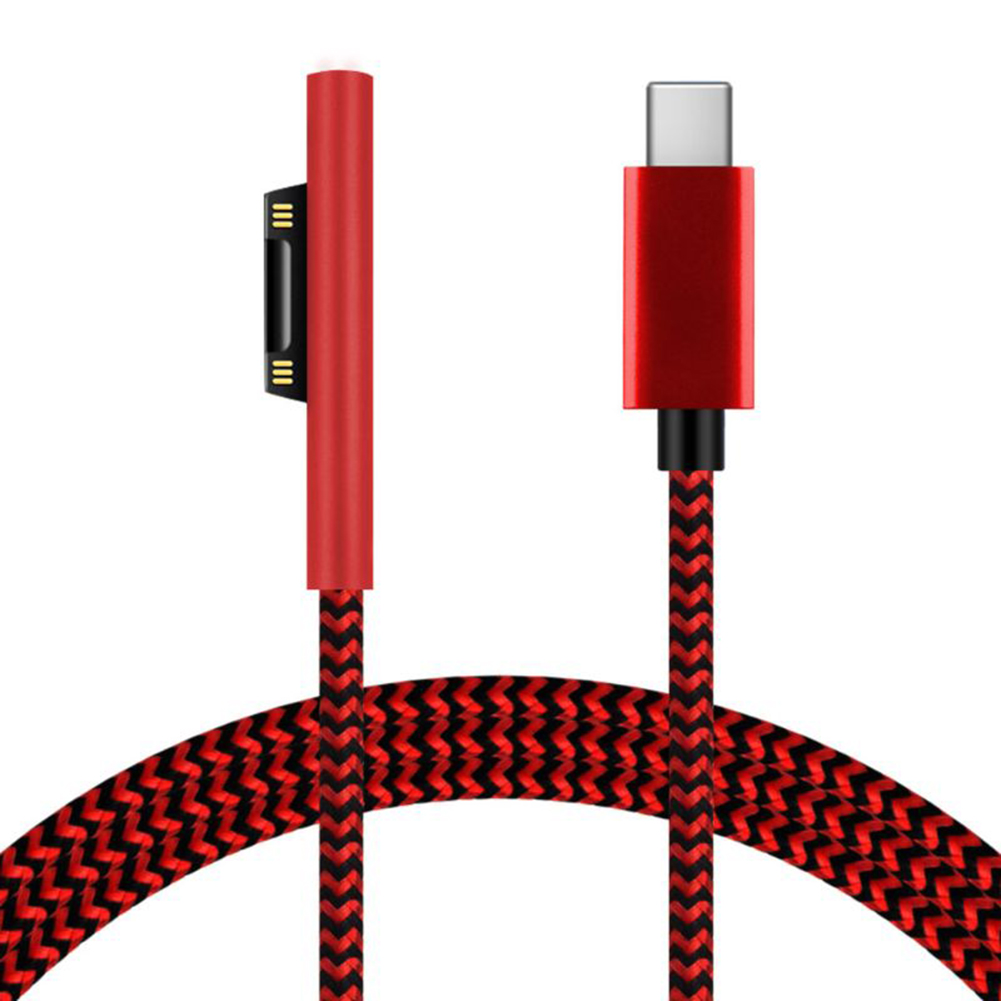 USB Type-C Power Supply Adapter PD Charging Cable for Surface Pro, Red, 501 Original
USB Type-C Power Supply Adapter PD Charging Cable for Surface Pro, Red, 501 Original