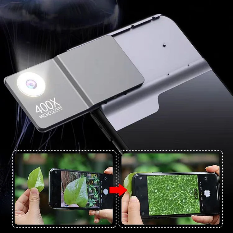 400x Phone Microscope with Light for iPhone
