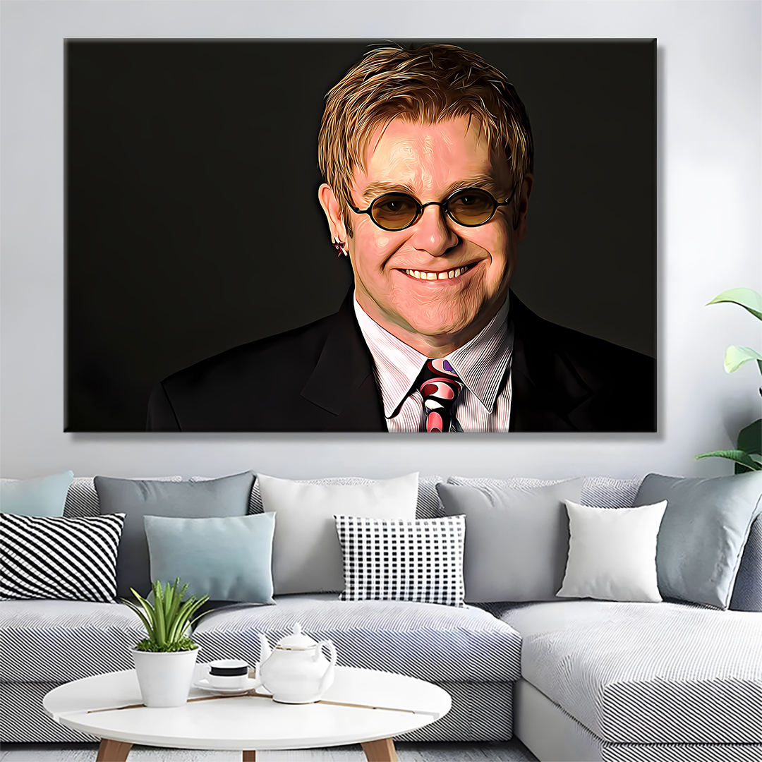 Elton John Celebrity Canvas Wall Art