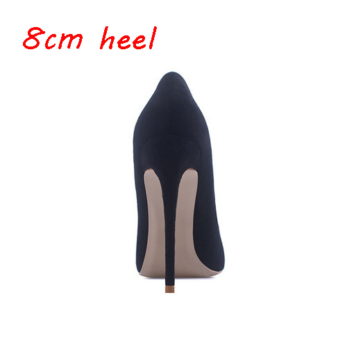 Black 12cm High Heel Pointed Toe Stiletto Shoe