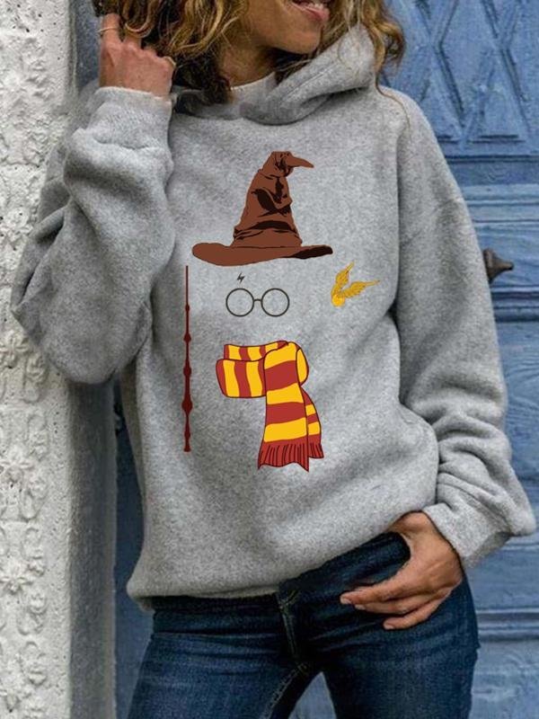 Hot Sale Magic Hat Print Hooded Pullover - Modakawa