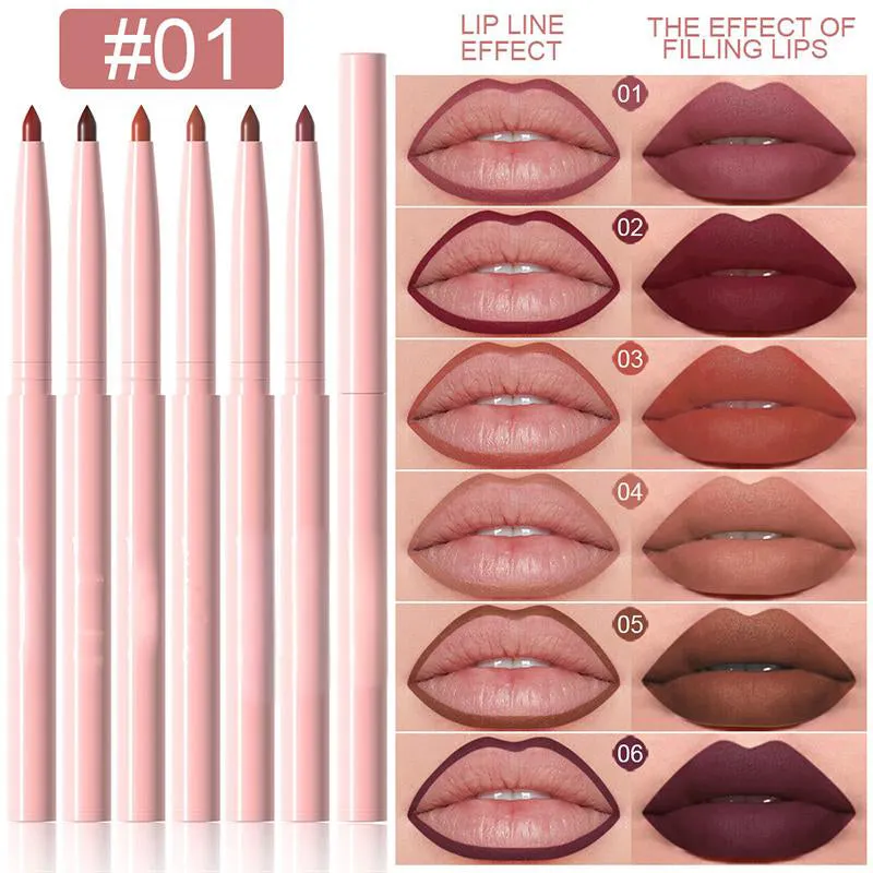 🔥Hot Sale Deals-6 Pack High-Pigment Matte Lip Liner Pencils