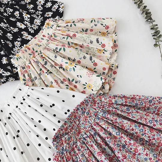 【18M-8Y】Girls' Cute Ditsy Floral Daisy Shorts