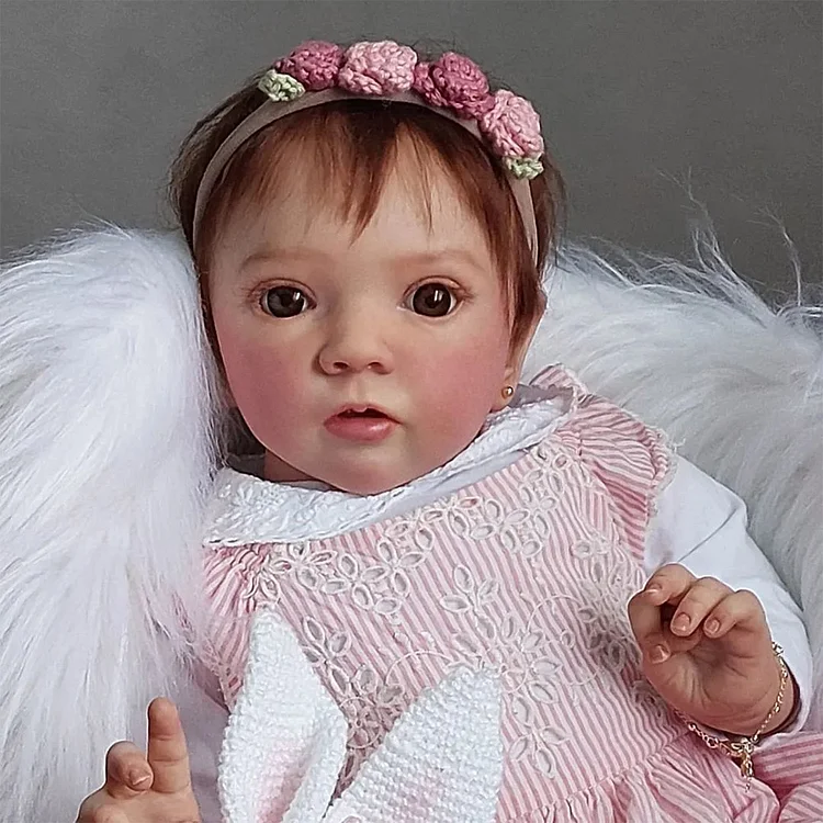  [New2023] 20" Realistic and Super Lovely Girl Named Enima Cloth Body Baby Doll - Reborndollsshop®-Reborndollsshop®