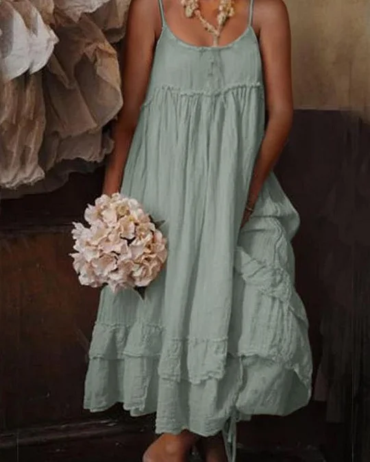 Cotton Sleeveless Double Gauze Dress