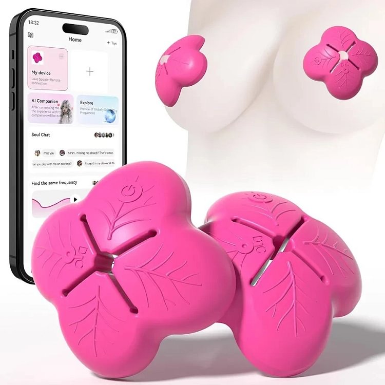 pornhint Pornhint Nipple Toys Vibrating Nipple Clamps-APP Control BDSM Nipple Sex Toys for Women BDSM