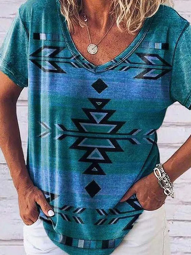 Aztec Print Women's T-Shirt