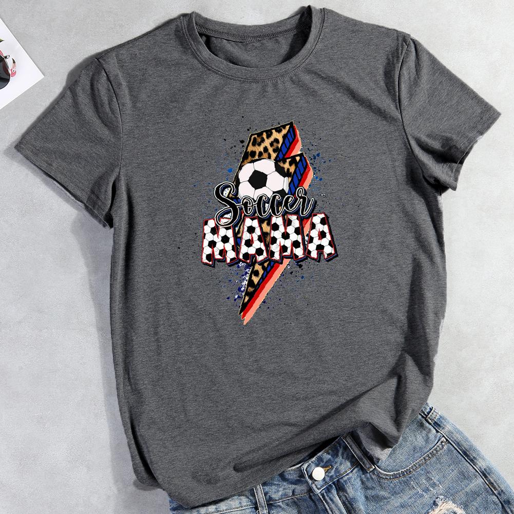 Soccer mama Round Neck T-shirt-Guru-buzz