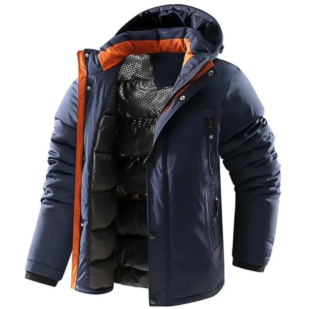 Men's Winter Hooded Heavy Duty Down Jacket