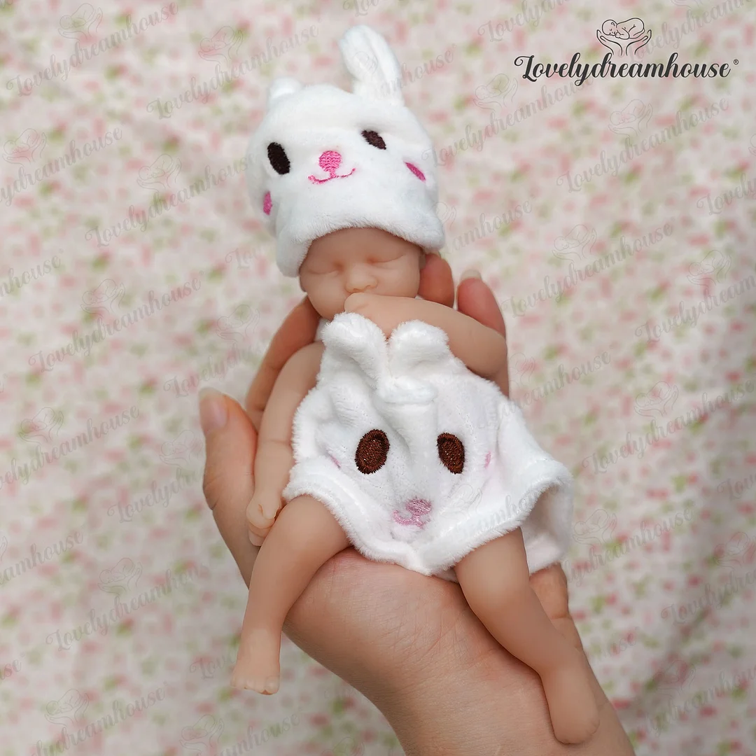 [Palm Dolls] 6'' Haylee Realistic Truly Newborn FULL BODY Silicone Soft Baby Miniature REBORNDOLL