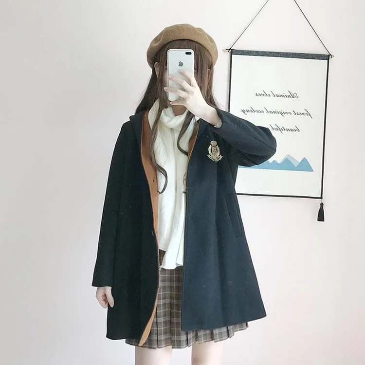 Retro Badge Midi Jacket Coat SP1711514