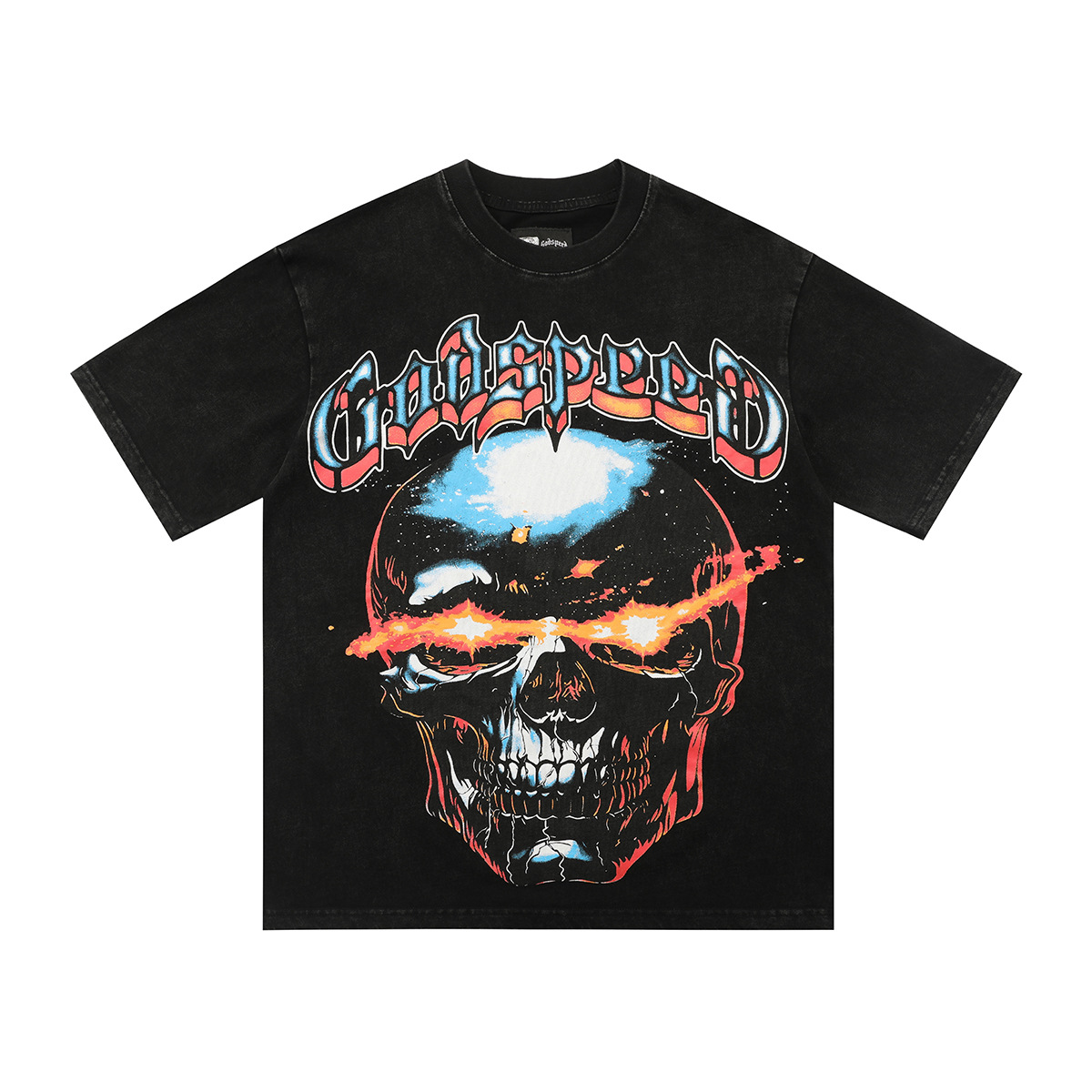 Godspeed Sサイズ Tシャツ スカルグラフィック Godspeed Skull Cotton Streetwear Vintage Shirt T Oversized Graphic トップス