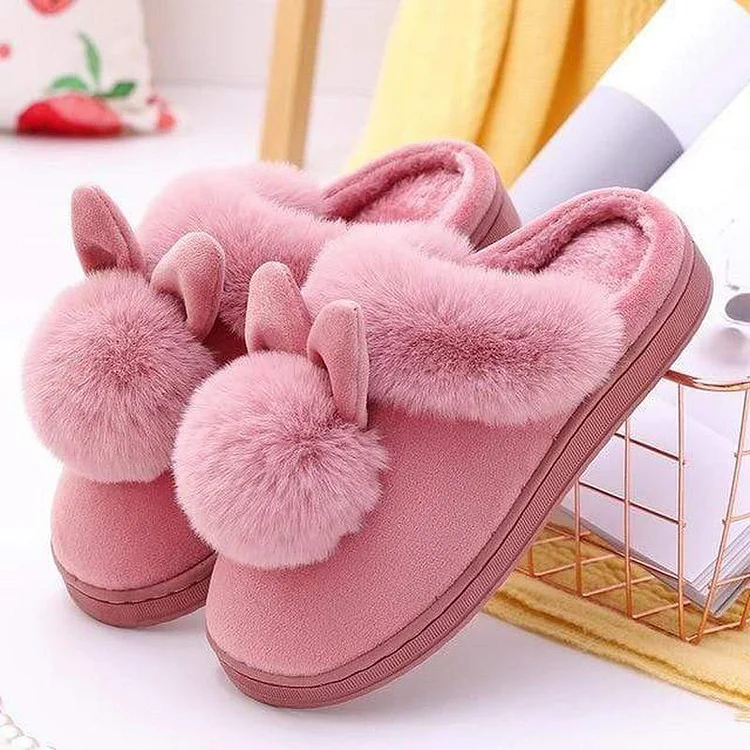 Cute Fluffy Pom Pom Slippers shopify Stunahome.com