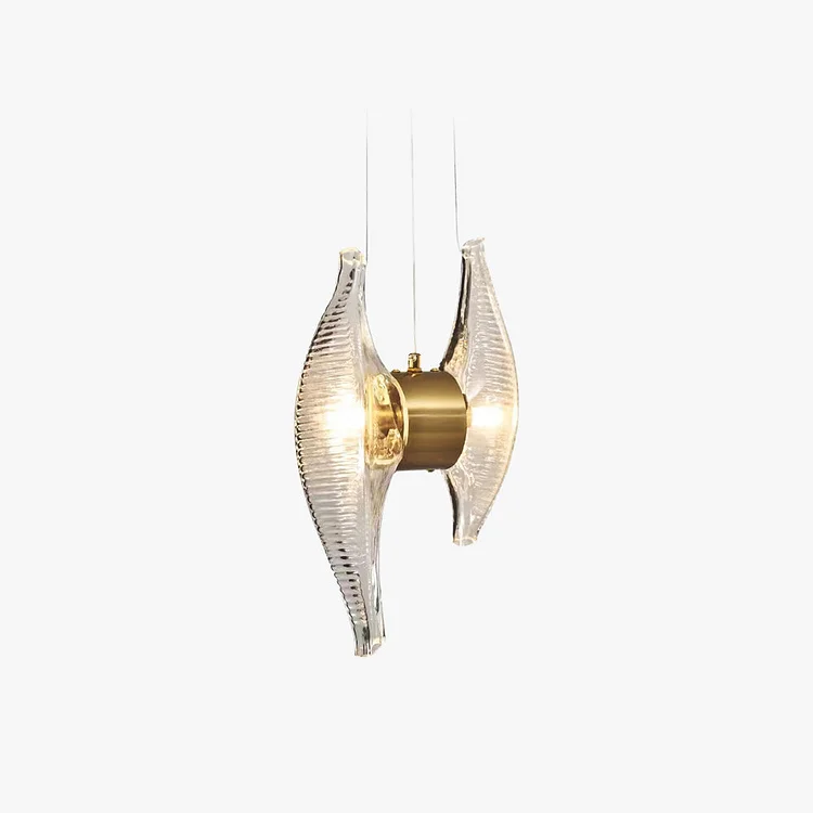 Kirsten Shell Pendant Light, Glass & Aluminium