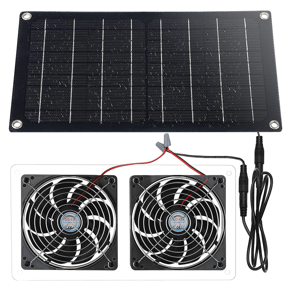 10W 12V Solar Panel Fan Kit Waterproof Dual Exhaust Ventilator for Sheds RV, 501 Original
10W 12V Solar Panel Fan Kit Waterproof Dual Exhaust Ventilator for Sheds RV, 501 Original